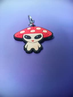 Cute Alien Mushroom Keychain 3d model