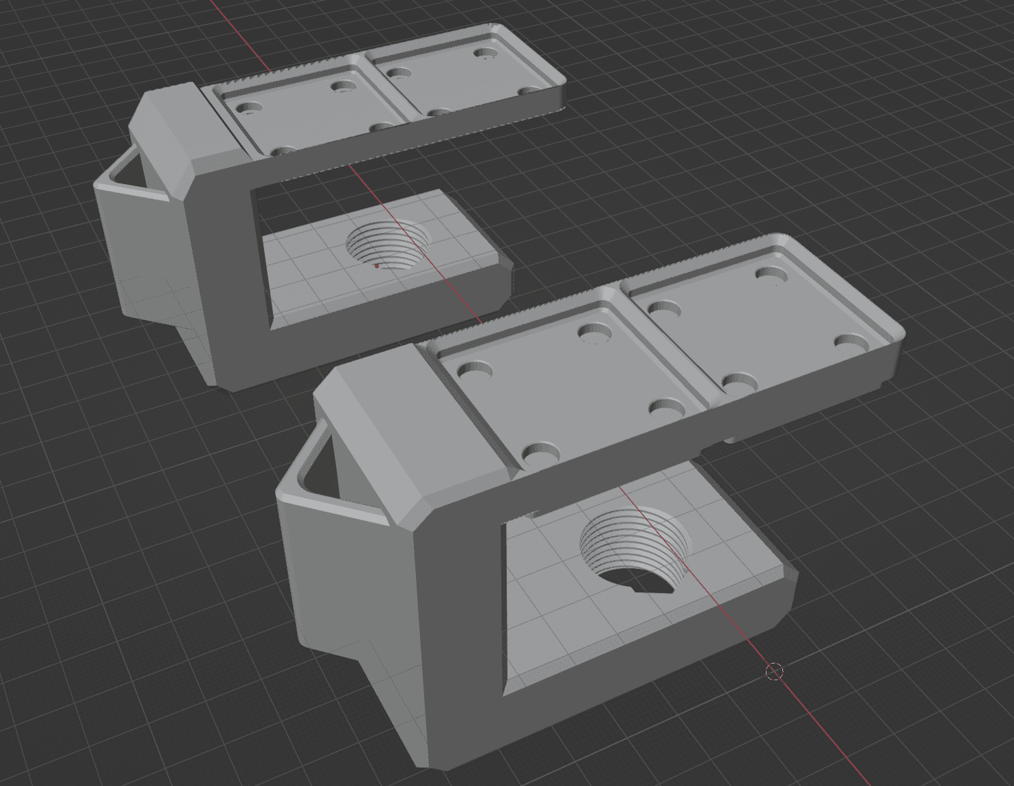 Desk Clamp with Gridfinity Top 3d model