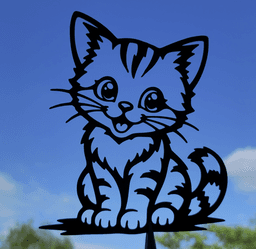 Cute Kitten 2D Wall Art.stl 3d model
