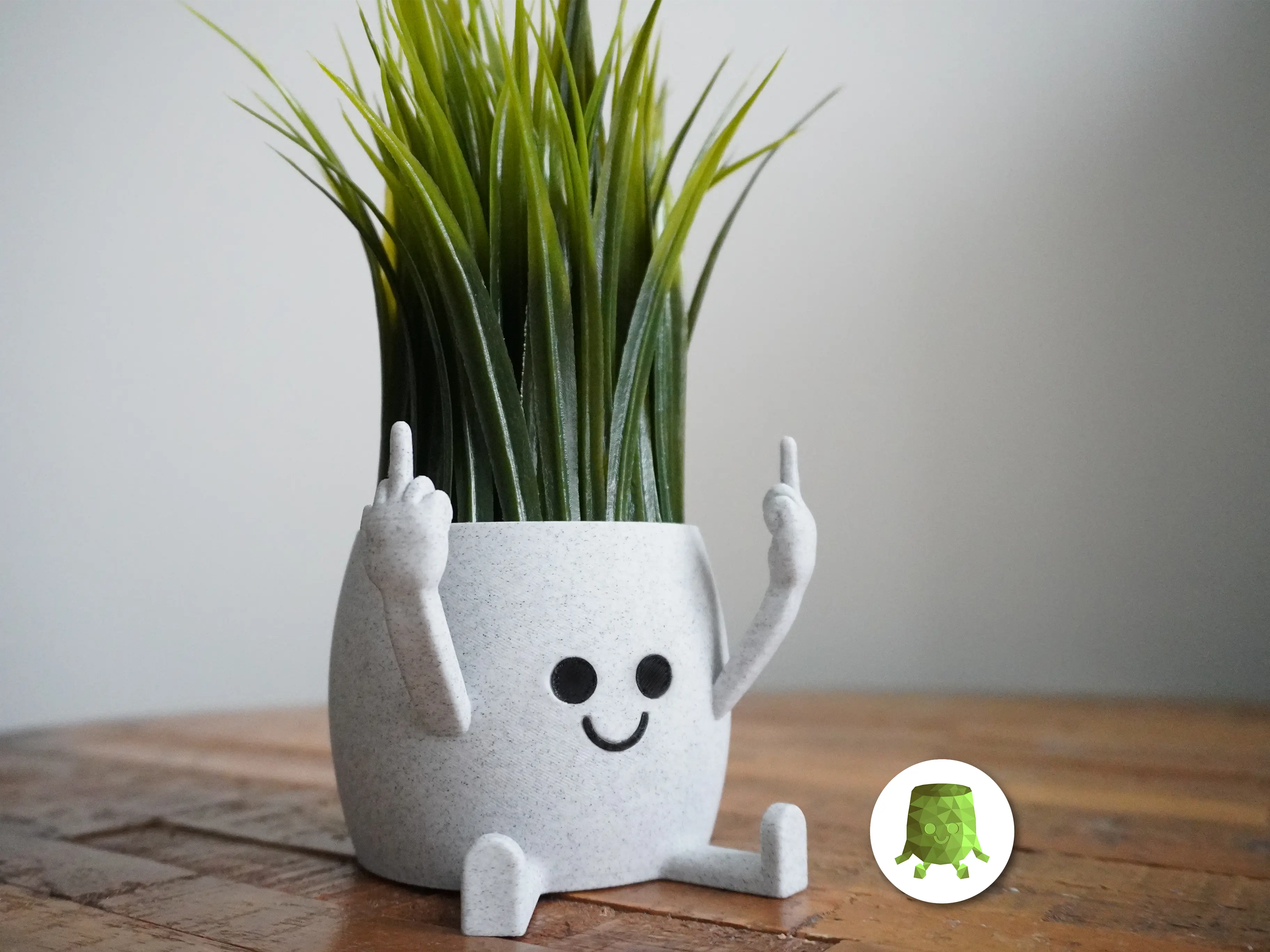 Middle Finger Pot with Feet 3d model