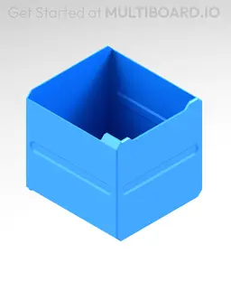 2x2x2 LU - MultiBin Simple Drawer 3d model