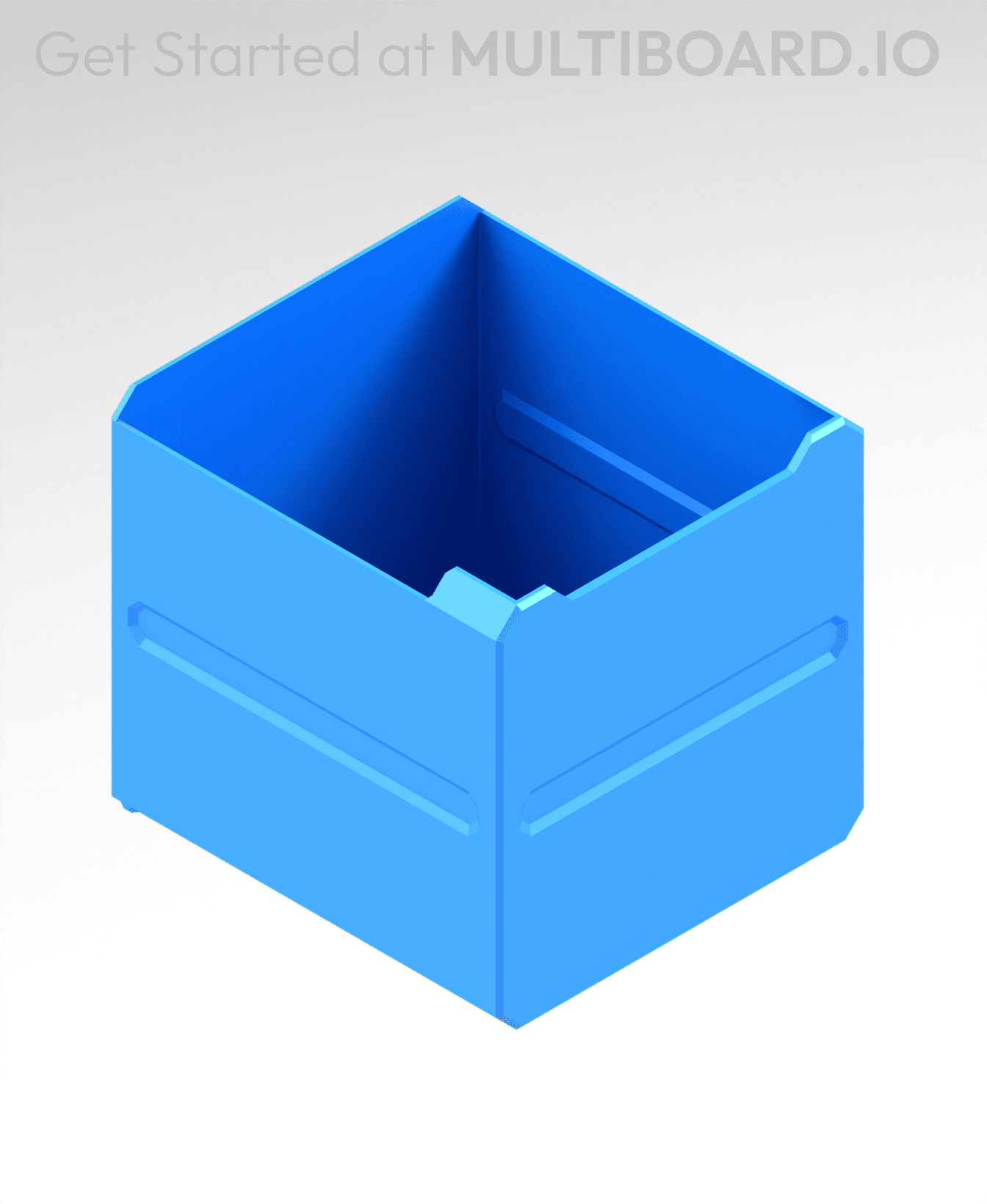 2x2x2 LU - MultiBin Simple Drawer 3d model