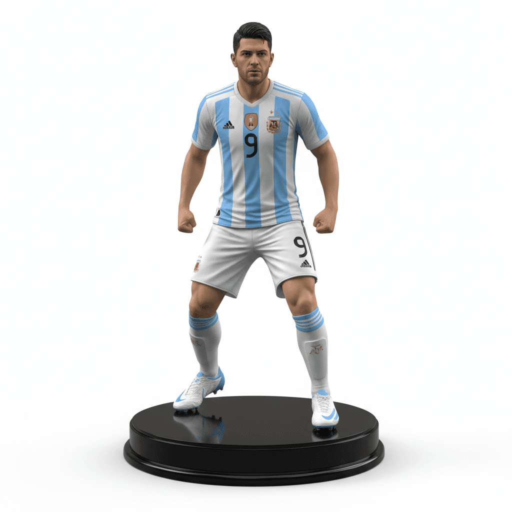 Football Player : Julian Alvarez Football Soccer Striker 3d model