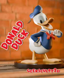 Donald Duck Figurine – 3D Printed Collectible 3d model