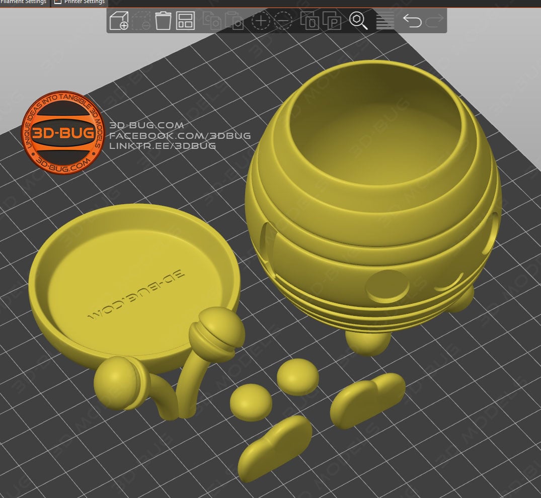 Bee Candy Jar 3d model
