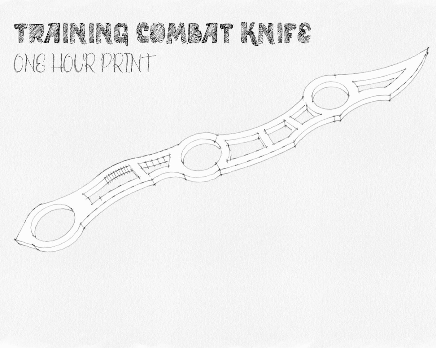 Training Combat Knife 3d model