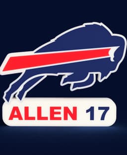 Buffalo Bills Sign - LED Strip Compatible 3d model