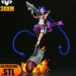 Jinx STL for 3D Printing ChibiSTL 3DXM 3d model