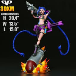 Jinx STL for 3D Printing ChibiSTL 3DXM 3d model