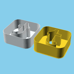 Square Tumblr Logo, nestable box (v1) 3d model