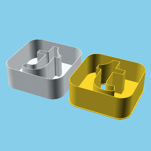 Square Tumblr Logo, nestable box (v1) 3d model