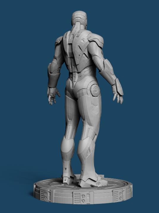 Iron Man Mk7 Statue 3d model