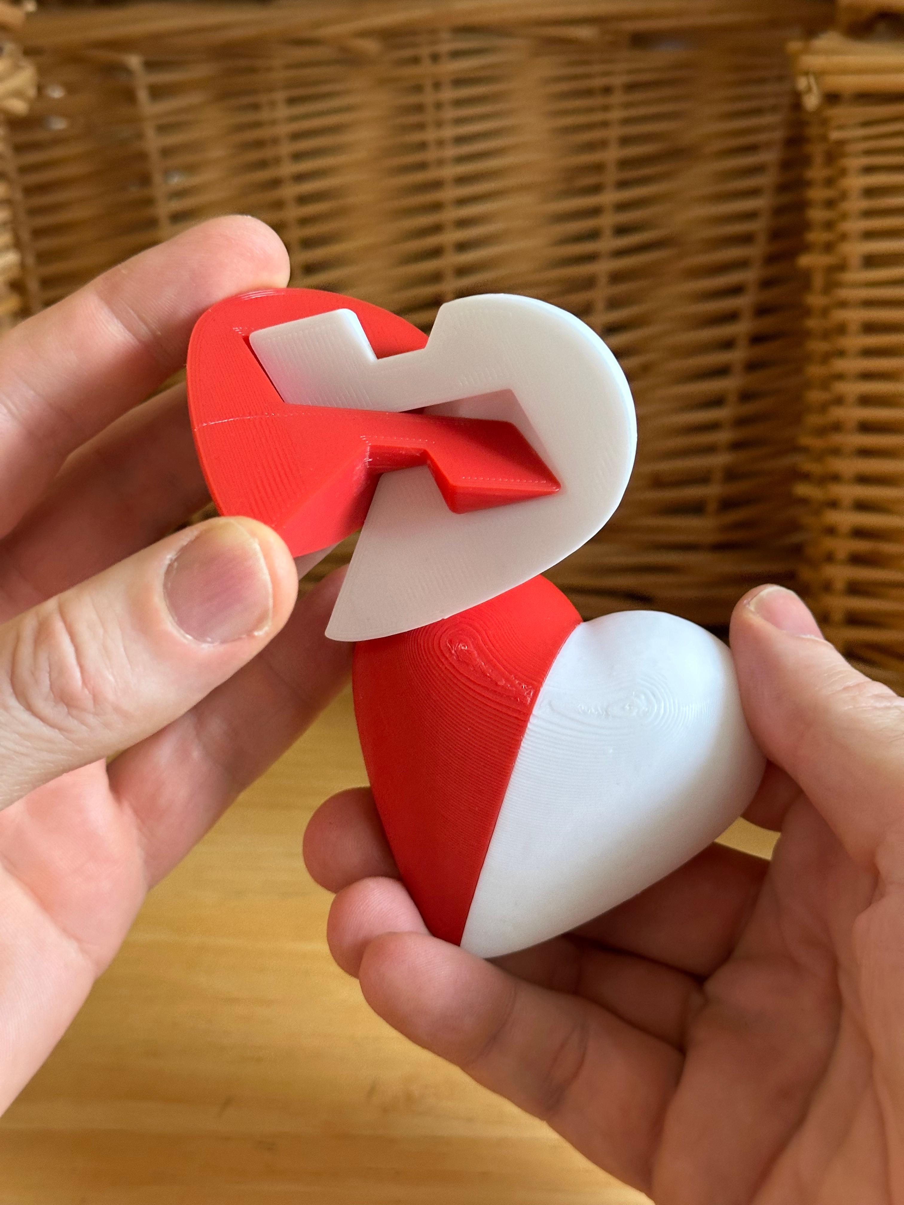 Twisted Heart Puzzle 3d model