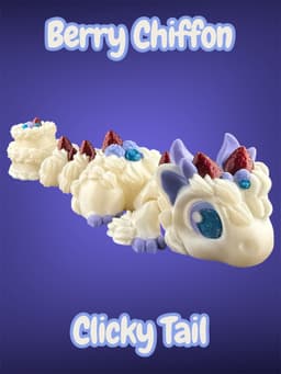 Berry Chiffon Little Dragon and Clicky Tail Dragon 3d model
