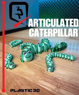 Articulated Caterpillar – A Wiggly, Wobbly Print! 3d model