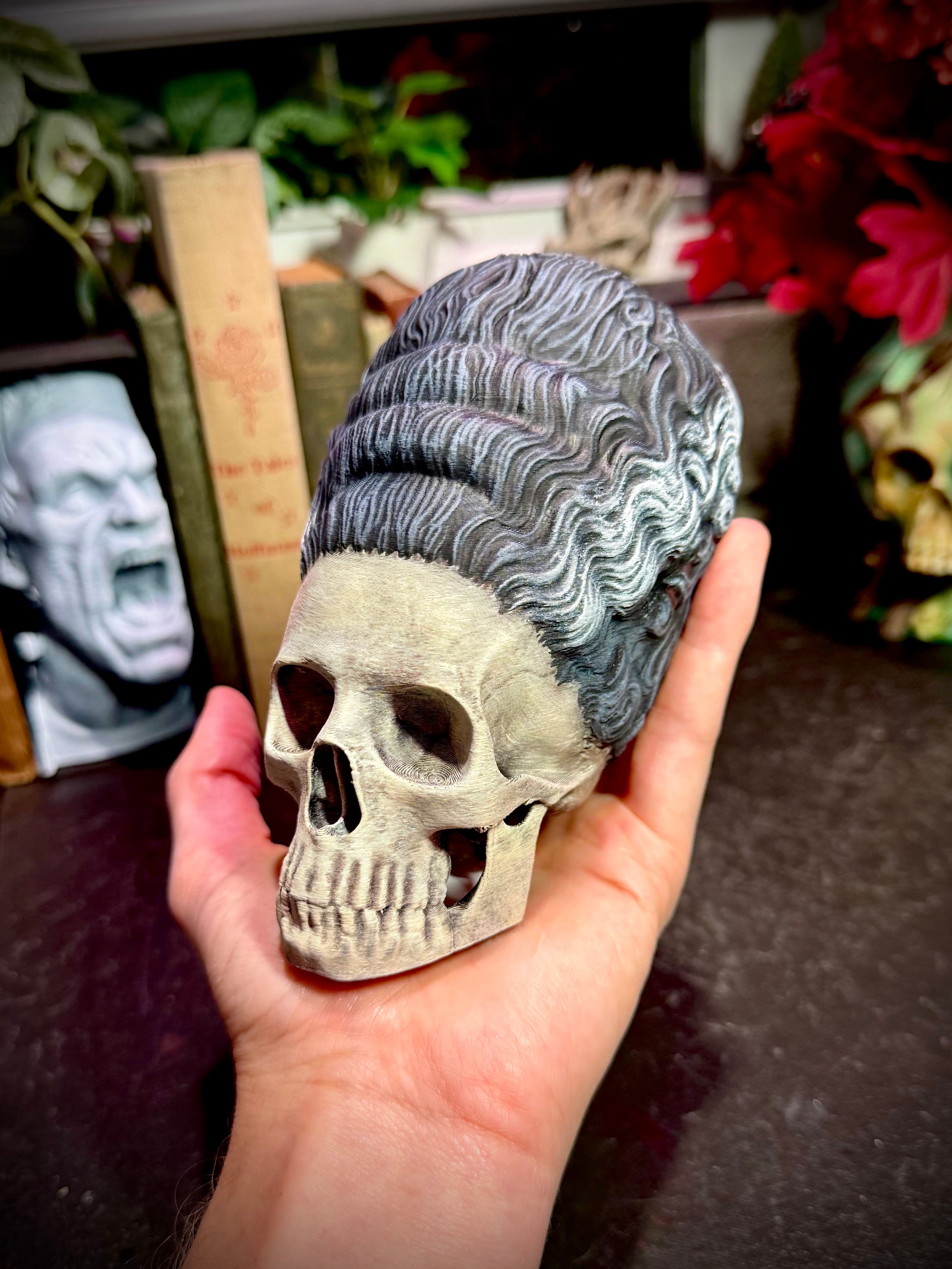 Skull of the bride of frankenstein 3d model