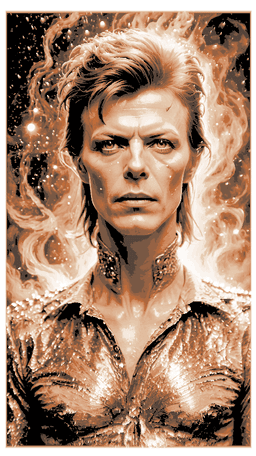 Fanart Tribute - Depiction of David Bowie - Wall Art 3d model