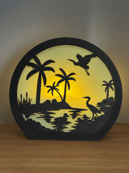 Heron Lamp Serene Lamp Heron Light Night Light Tea light Holder Candle Holder 3d model