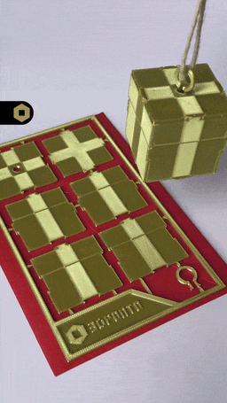 Christmas Present Ornament Kit Card 3d model