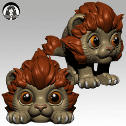 Lion Puffling - Exclusive Model 3d model