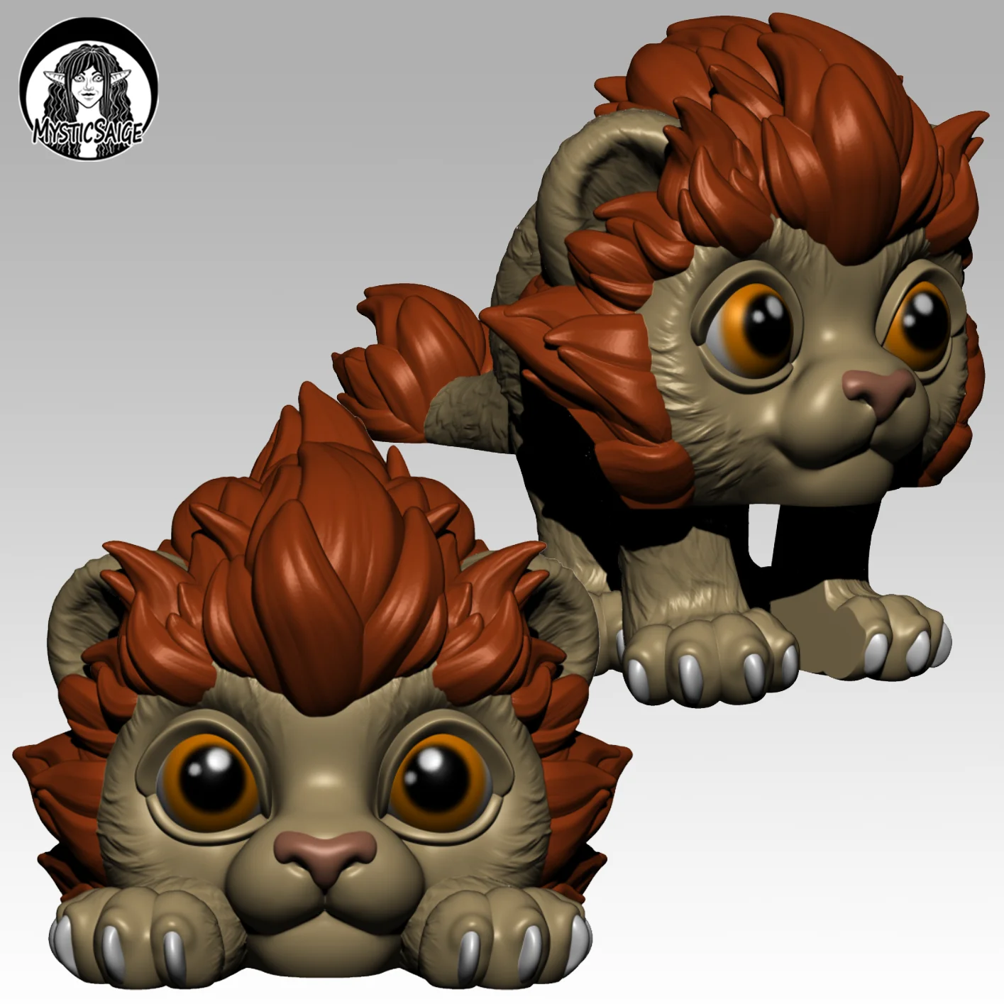 Lion Puffling - Exclusive Model 3d model