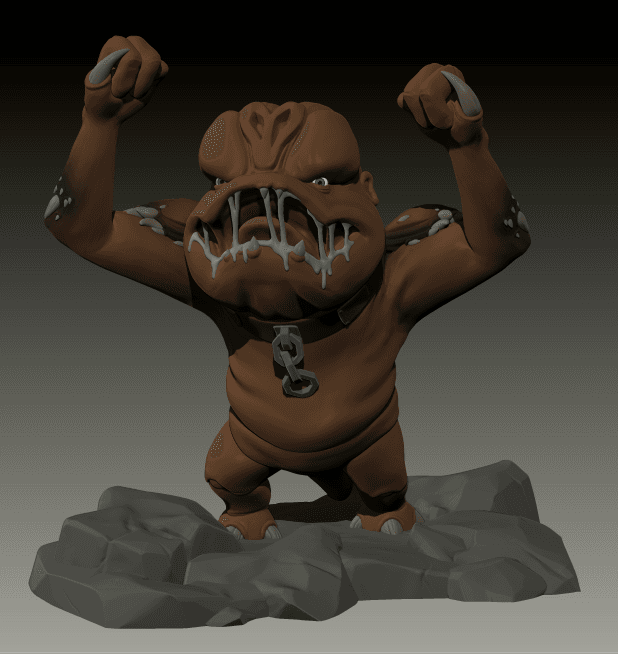 Star Wars- Drooly Baby Rancor- Pose #3 3d model