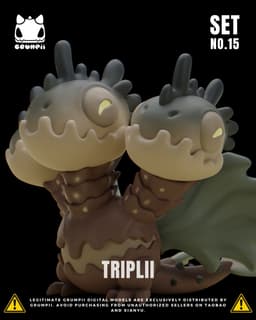 Grumpii 3D Printable Art Toy - Chubbii Series - Set 15 3d model