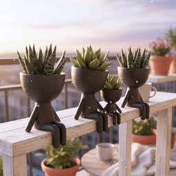 3D Robert Planter Set, Plant Buddy Planter, Human Succulent Plant Pot, Fun Sitting Planters 3d model