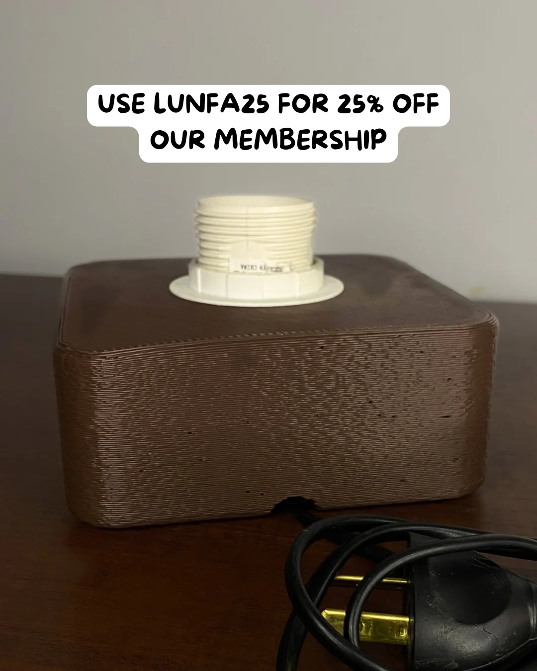 Free E27 Square Base for Table Lamps - Spport-free model - Free Lamps & Accessories 3d model