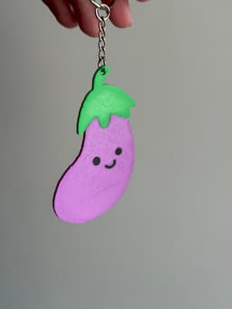 Eggplant Keychain 3d model