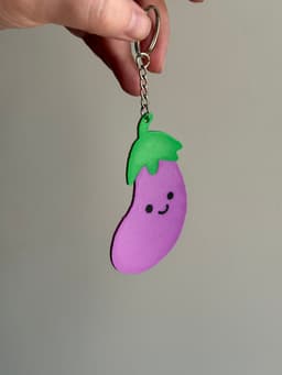 Eggplant Keychain 3d model