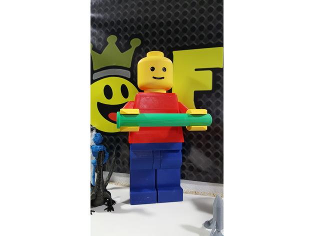 Lego MiniFigure Toilet Paper Holder For Larger Rolls 3d model