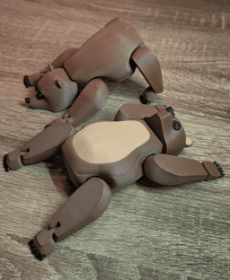 Wobble Bear - Smooth & Colored 3d model