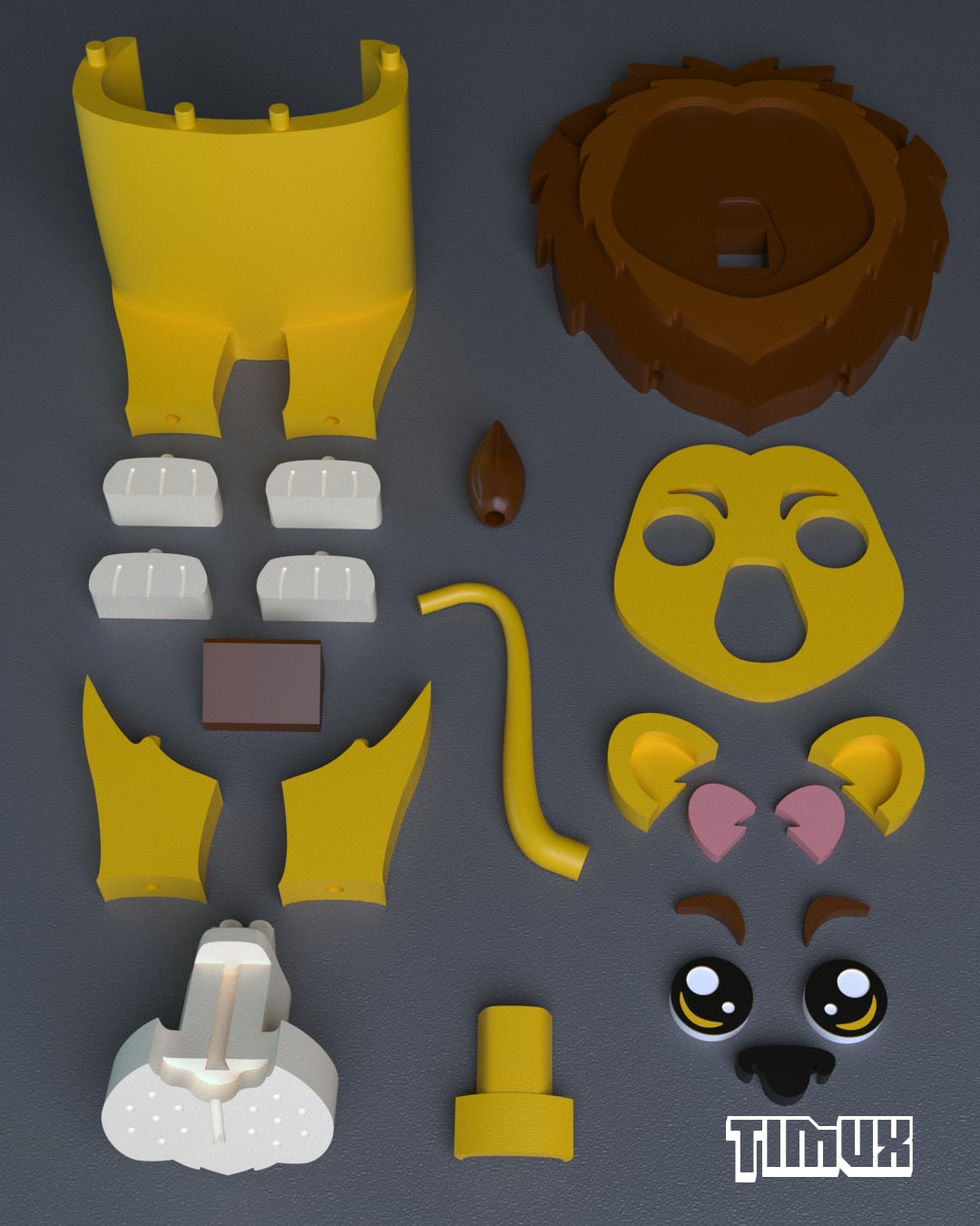 LION GLASSES HOLDER 3d model