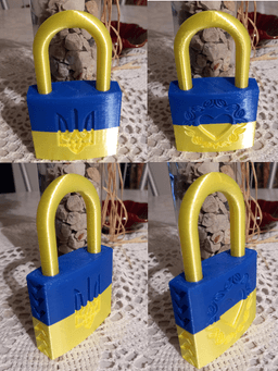 Thangs Valentine’s Day Contest - Love for Ukraine -Remix of Blank Love Locks 3d model