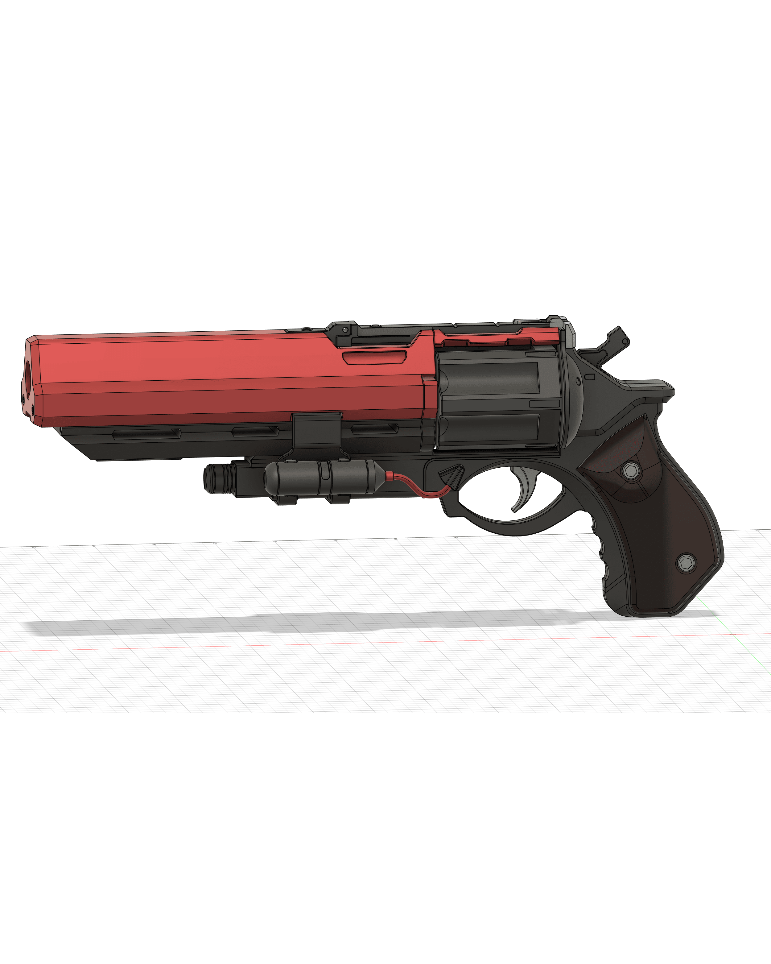 Custom Eyasluna Hand Cannon – Futuristic Revolver Model 3d model