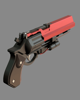 Custom Eyasluna Hand Cannon – Futuristic Revolver Model 3d model