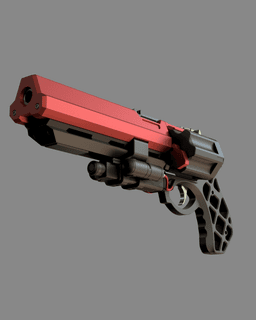 Custom Eyasluna Hand Cannon – Futuristic Revolver Model 3d model