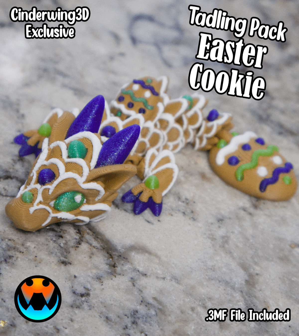 Easter Cookie Tadling 3d model