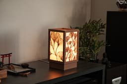 Japanese Lamp Ginkgo Line Art 3d model