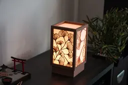 Japanese Lamp Ginkgo Line Art 3d model