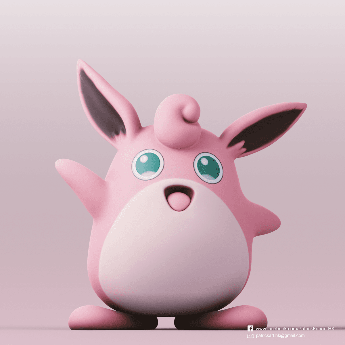 Wigglytuff(Pokémon) 3d model