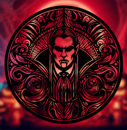 Spooky Halloween 2024 Series – Vampire Stained Glass Style (2D Geometric Wall Art) 3d model