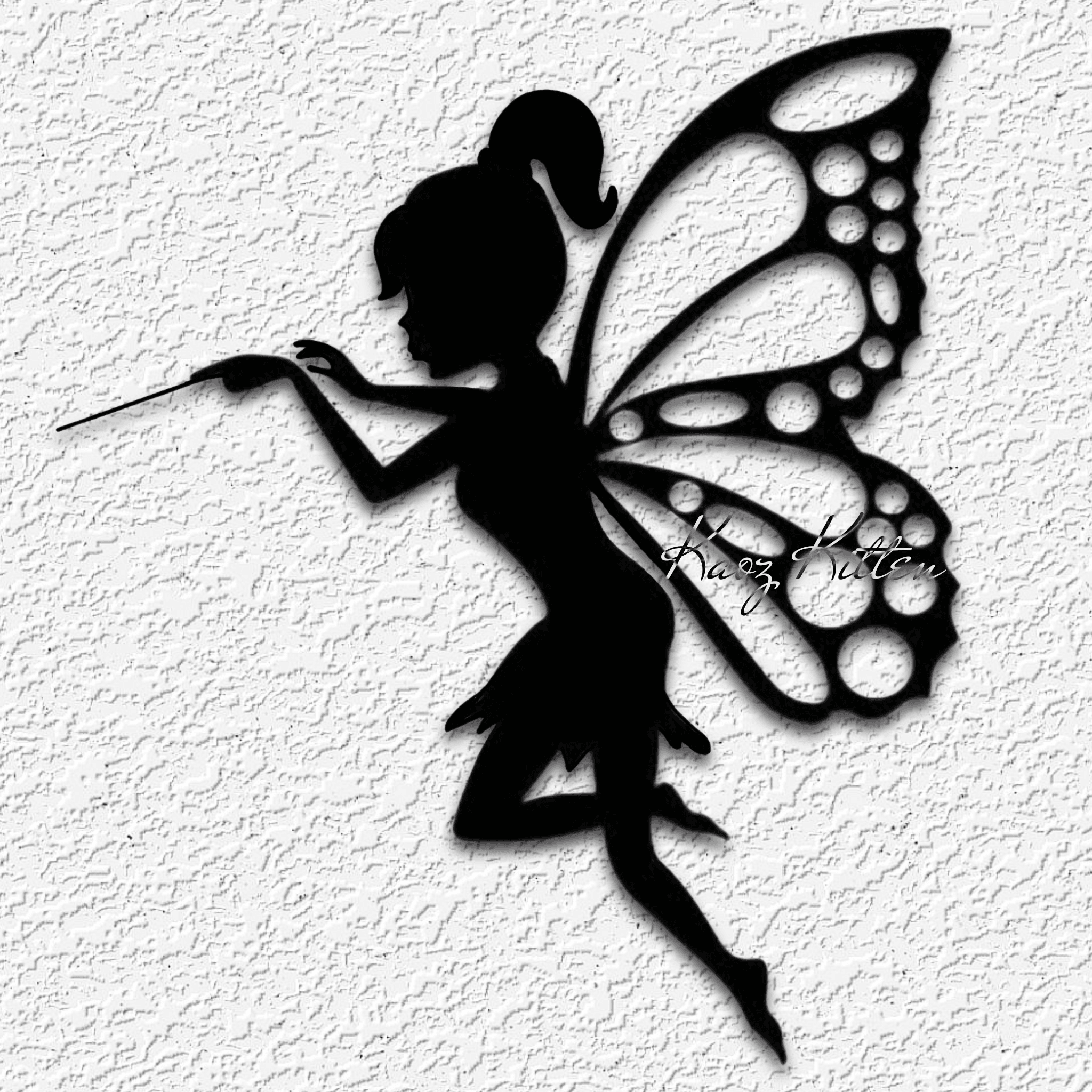 forest fairy with wand wall art magical garden fairie home decor 3d model
