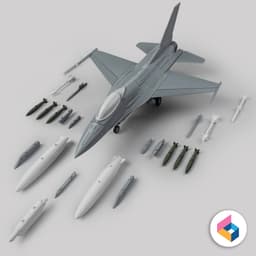 F-16 Armament set 3d model