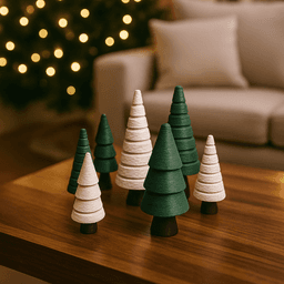 MODERN CHRISTMAS TREES - AS PENDANT & STANDALONE / CHRISTMAS DECOR / HOLIDAY TREE DECOR 3d model