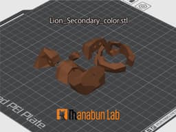 Low Poly Lion Magnet Puzzle (No supports, no AMS) 3d model
