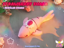 Strawberry + Regular Shark Flexi 3d model