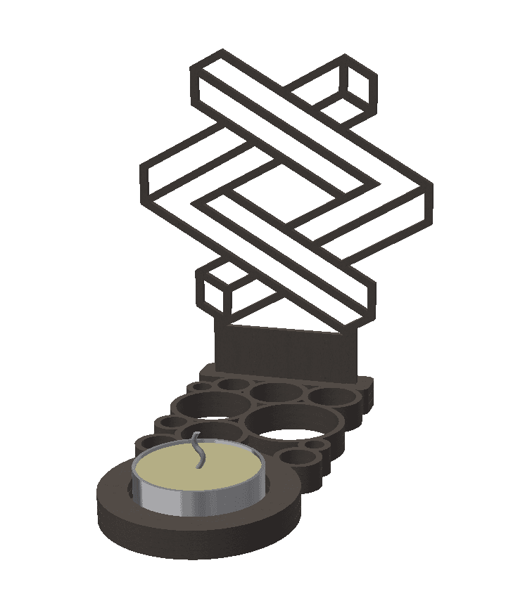 Candle Holder Decoration 3d model