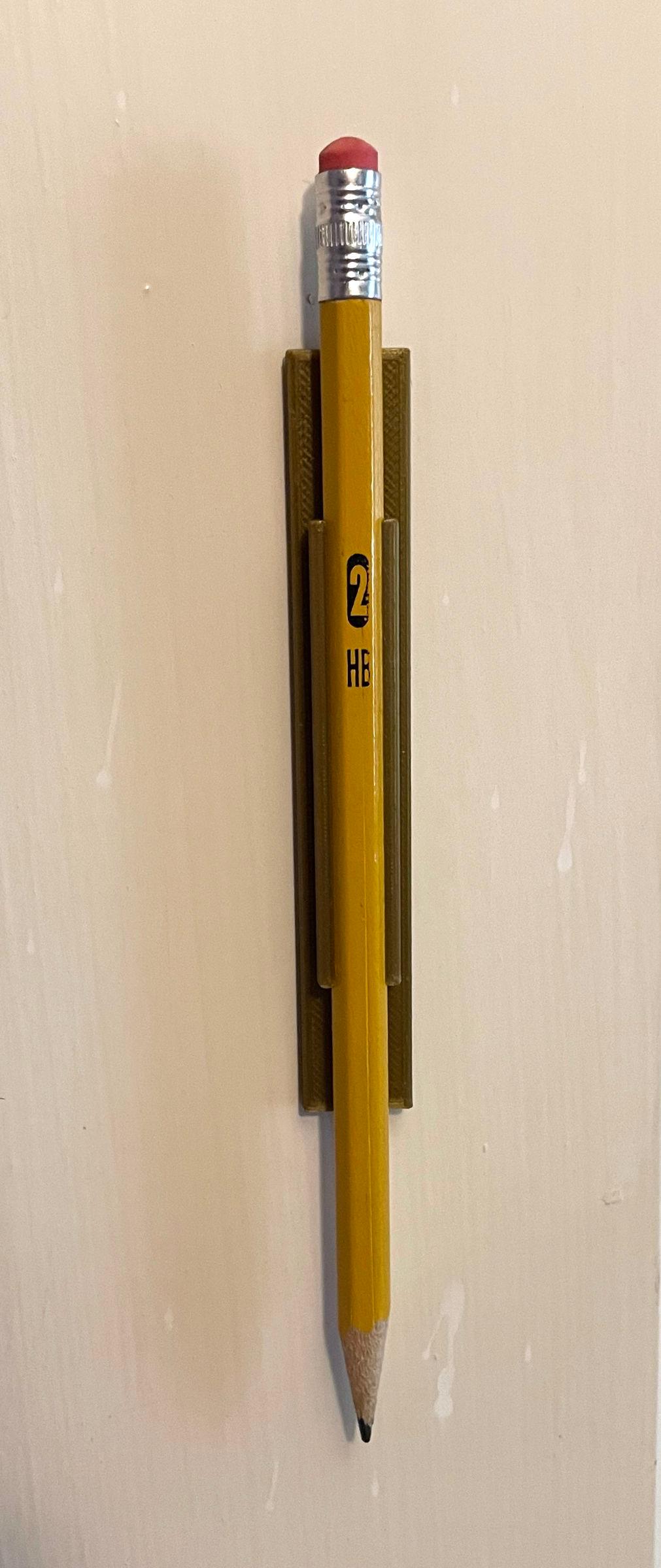 Wall-mount pencil holder 3d model